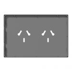 TAPA TOMACORRIENTE BI-NORMA DOBLE MILAN MACROLED COLOR GRIS