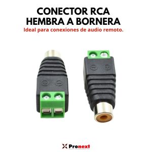 CONECTOR DE RCA HEMBRA A BORNERA - Vista 4