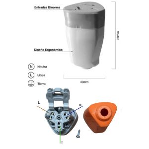 FICHA HEMBRA 3 PATAS 10A AXIAL ESPECIAL EXULTT - Vista 14