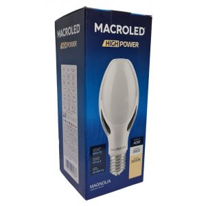 LAMPARA HIGHPOWER LED 40W E40 MAGNOLIA PVC/ALUM MACROLED - Vista 2