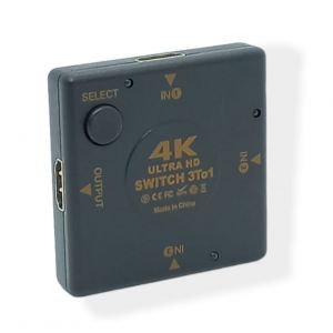 SWITCH HDMI 3X1 V1.4 FULL HD 4K 3 ENTRADAS 1 SALIDA