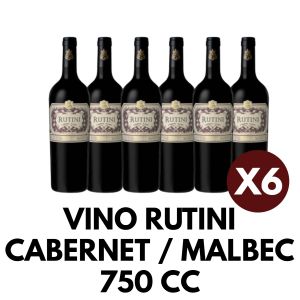 VINO RUTINI CABERNET / MALBEC 750 CC X 6 BOTELLAS - Vista 1