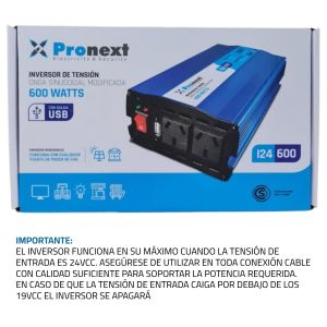 INVERSOR 24VCC/ 220VAC 600W ONDA SENOIDAL MODIFICADA - Vista 6