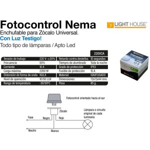 FOTOCONTROL P/ ALUMBRADO 2200 W PUBLICO LIGHT HOUSE - Vista 2
