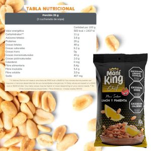 MANI KING CHEFF LIMON Y PIMIENTA 80 GRS - Vista 4