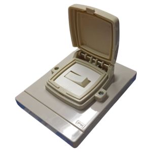 CAPSULADA SUPERFICIE 16 MIGNON 10X5 BEIGE CON 1 INTERRUPTOR EXULTT - Vista 2