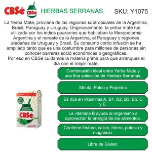 PAQUETE YERBA CBSE TRADICIONAL 500 GR X 6 UNIDADES - Vista 2