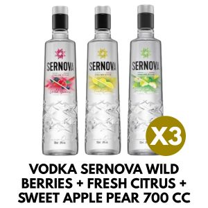 VODKA SERNOVA WILD BERRIES + FRESH CITRUS +  SWEET APPLE PEAR 700 CC - Vista 1