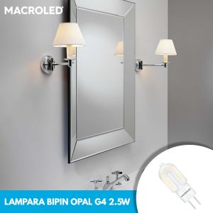 LAMPARA BIPIN OPAL G4 2.5W 220V MACROLED - Vista 8