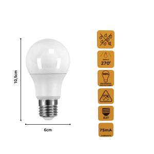 LAMPARA BULBO LED A60 10 WATT CANDELA - Vista 3